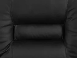3 Seater Faux Leather Manual Recliner Sofa Black Bergen