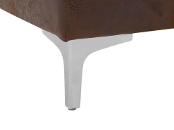 3 Seater Faux Leather Sofa Bed Brown Aberdeen