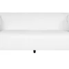 3 Seater Faux Leather Sofa White Floro