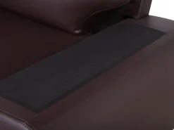 3 Seater Faux Leather Sofa Brown Vogar