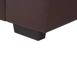 3 Seater Faux Leather Sofa Brown Vogar