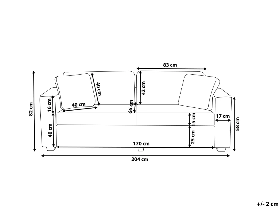 3 Seater Jumbo Cord Sofa Beige Falun