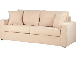 3 Seater Jumbo Cord Sofa Beige Falun