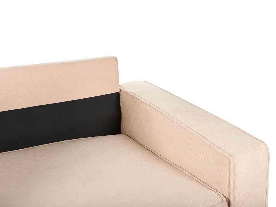 3 Seater Jumbo Cord Sofa Beige Falun