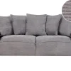 3 Seater Jumbo Cord Sofa Dark Grey Viskan