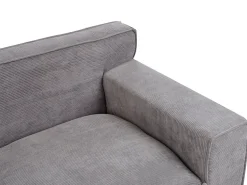 3 Seater Jumbo Cord Sofa Dark Grey Viskan