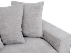 3 Seater Jumbo Cord Sofa Light Grey Viskan