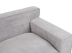 3 Seater Jumbo Cord Sofa Light Grey Viskan