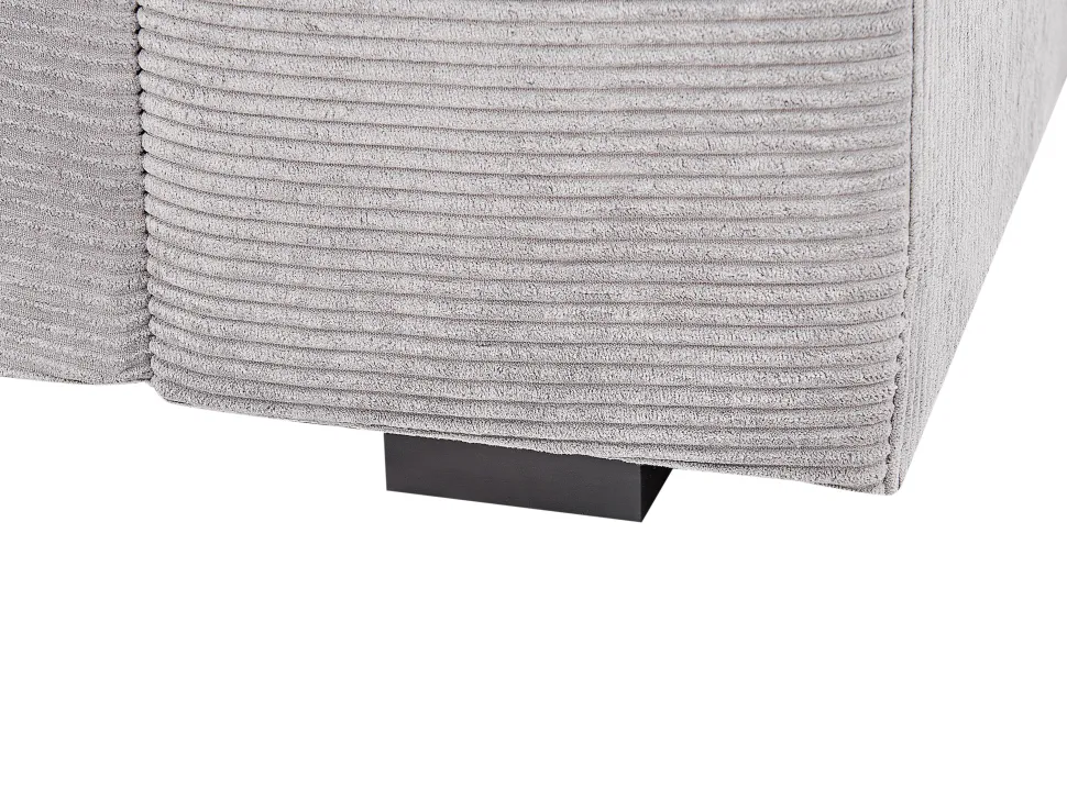 3 Seater Jumbo Cord Sofa Light Grey Viskan