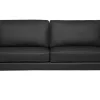 3 Seater Leather Sofa Black Savalen