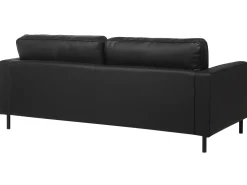 3 Seater Leather Sofa Black Savalen