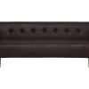 3 Seater Leather Sofa Brown Byske