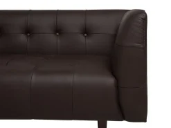 3 Seater Leather Sofa Brown Byske
