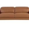 3 Seater Leather Sofa Golden Brown Narwik
