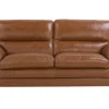3 Seater Leather Sofa Golden Brown Horten