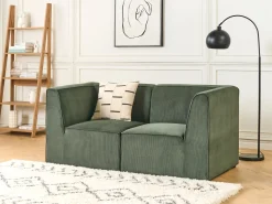 2 Seater Modular Jumbo Cord Sofa Dark Green Lemvig
