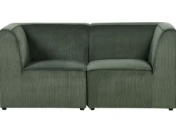 2 Seater Modular Jumbo Cord Sofa Dark Green Lemvig