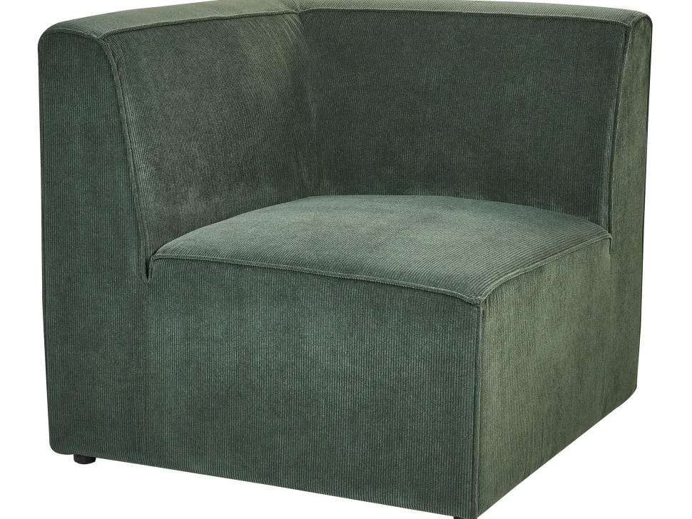 2 Seater Modular Jumbo Cord Sofa Dark Green Lemvig