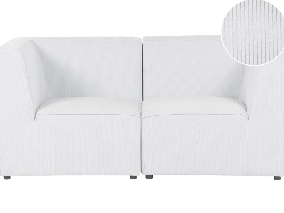 2 Seater Modular Jumbo Cord Sofa Off White Lemvig