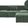 3 Seater Modular Jumbo Cord Sofa With Ottoman Dark Green Lemvig