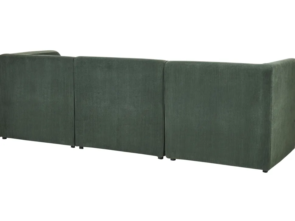 3 Seater Modular Jumbo Cord Sofa With Ottoman Dark Green Lemvig