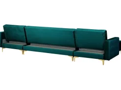 5 Seater U-Shaped Modular Velvet Sofa Teal Aberdeen
