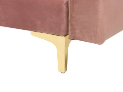 6 Seater U-Shaped Modular Velvet Sofa Pink Aberdeen