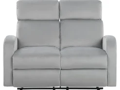 2 Seater Velvet Electric Recliner Sofa Light Grey Verdal