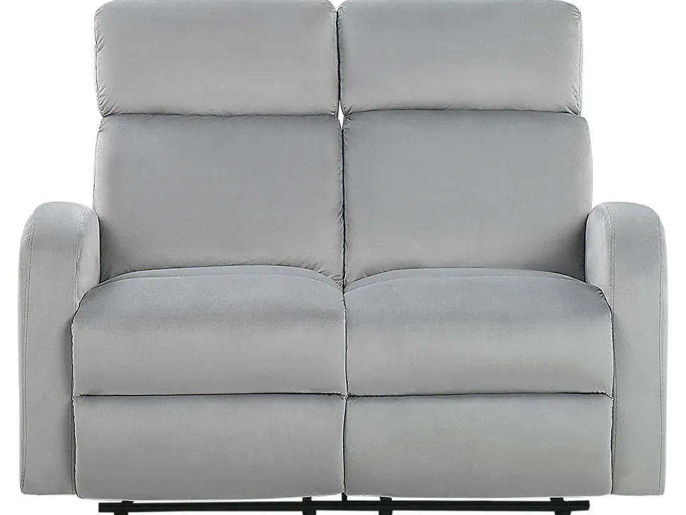 2 Seater Velvet Electric Recliner Sofa Light Grey Verdal