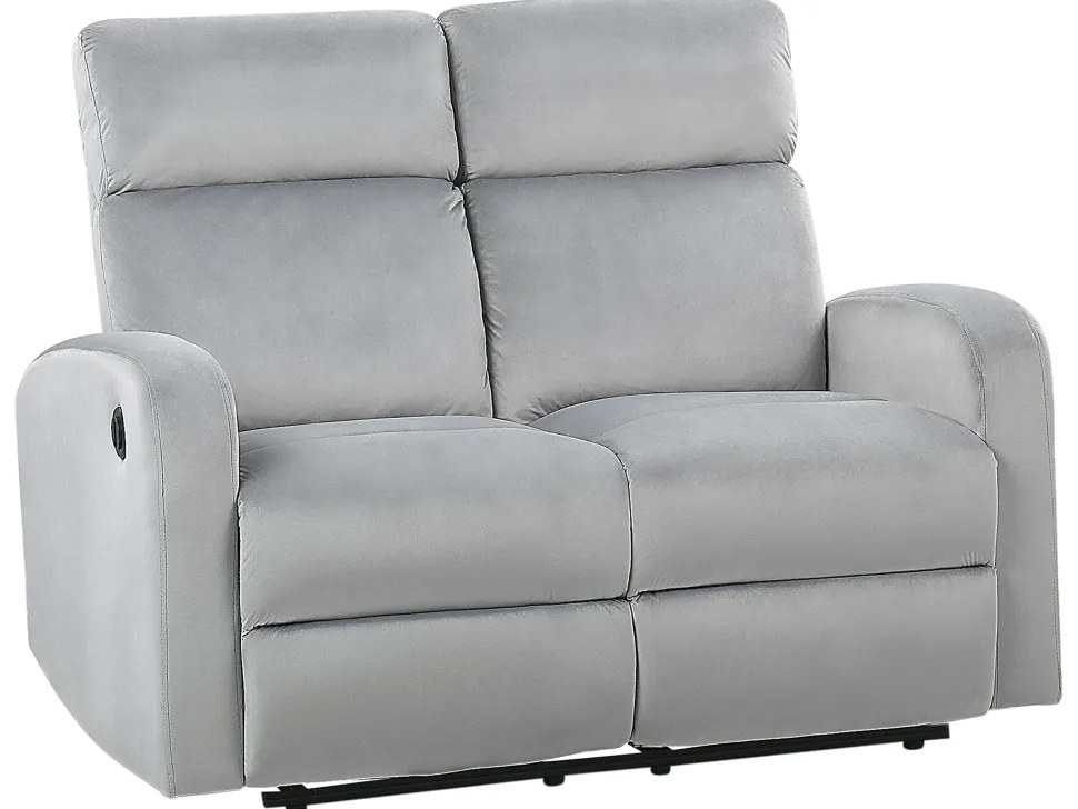 2 Seater Velvet Electric Recliner Sofa Light Grey Verdal