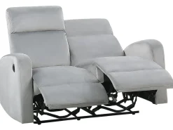 2 Seater Velvet Electric Recliner Sofa Light Grey Verdal