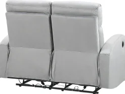 2 Seater Velvet Electric Recliner Sofa Light Grey Verdal