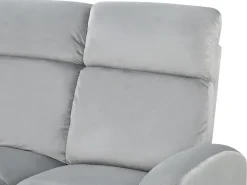 2 Seater Velvet Electric Recliner Sofa Light Grey Verdal