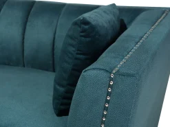 2 Seater Velvet Fabric Sofa Teal Gaula