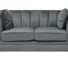2 Seater Velvet Fabric Sofa Grey Gaula