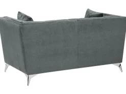 2 Seater Velvet Fabric Sofa Grey Gaula