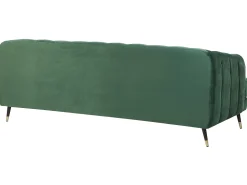 3 Seater Velvet Fabric Sofa Green Sletta