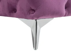 3 Seater Velvet Fabric Sofa Purple Sotra