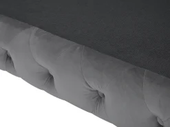 3 Seater Velvet Fabric Sofa Grey Sotra