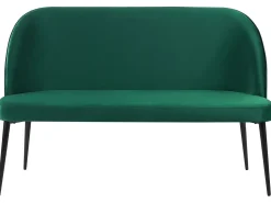 2 Seater Velvet Kitchen Sofa Green Osby