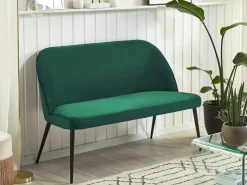 2 Seater Velvet Kitchen Sofa Green Osby
