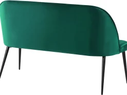 2 Seater Velvet Kitchen Sofa Green Osby