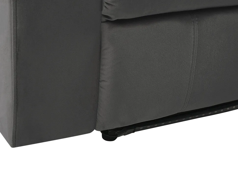 3 Seater Velvet Led Electric Recliner Sofa With Usb Port Grey Bergen