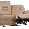 2 Seater Velvet Led Electric Recliner Sofa With Usb Port Beige Bergen