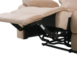 2 Seater Velvet Led Electric Recliner Sofa With Usb Port Beige Bergen