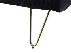 2 Seater Velvet Sofa Bed Black Vestfold