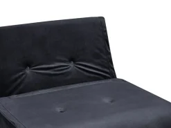 2 Seater Velvet Sofa Bed Black Vestfold