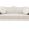 3 Seater Velvet Sofa Beige Skien