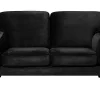 2 Seater Velvet Sofa Black Lokka