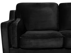 2 Seater Velvet Sofa Black Lokka